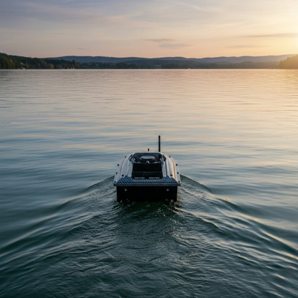 Bateau Amorceur Carpe – Portée 500 m – Capacité 1,5 kg – LED Nuit – Autonomie 2-3 h