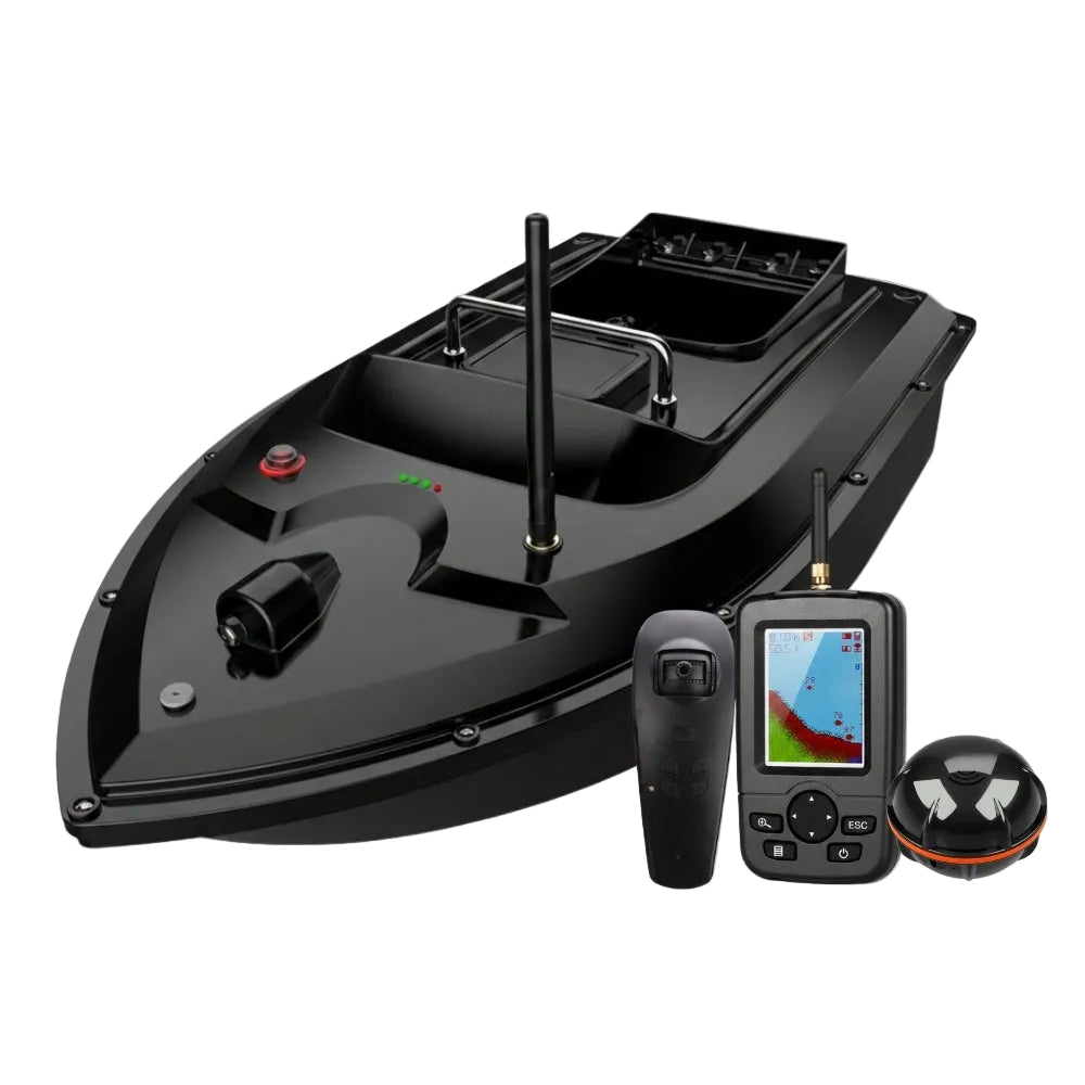 Bateau Amorceur avec Echosondeur - Portée 500 m - Capacité 1,5 kg - Sonar 30 m